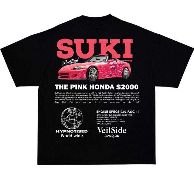 T-shirt suki - nadruk na plecach