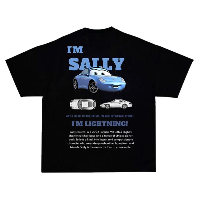 T-shirt sally - nadruk na plecach